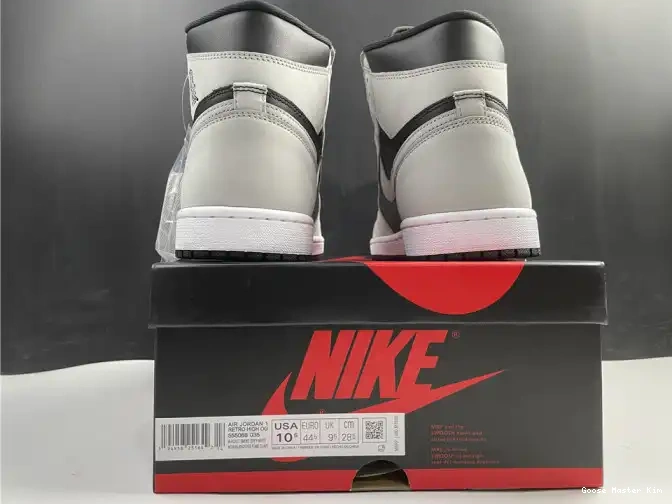 White Light 1 Grey Jordan Smoke Black 555088-035 High Retro Air 0518